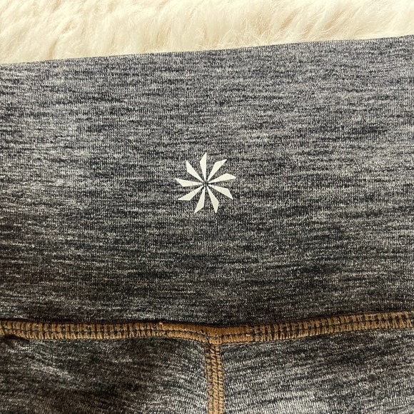 ATHLETA Women's Capri Cropped Workout Leggings Elastic Waist Gray Size S - Picture 4 of 6